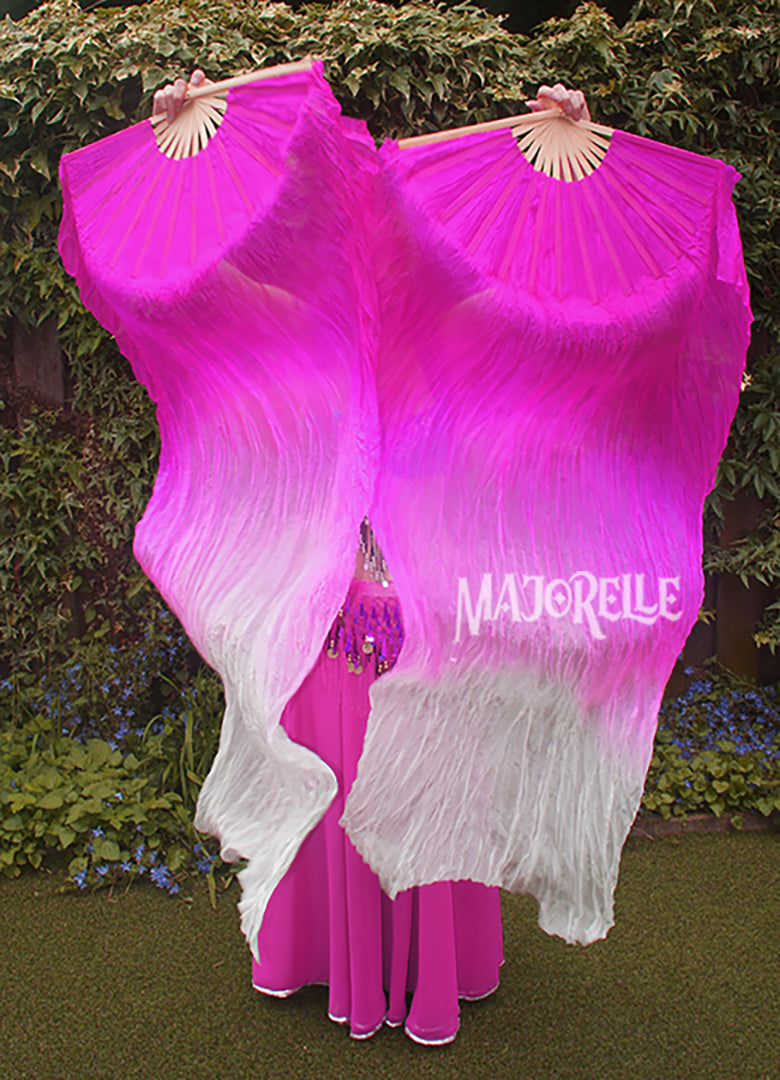 Silk fanveils in fuchsia