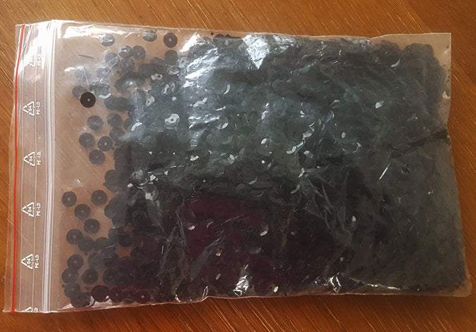 Black sequins Bag 50 grams