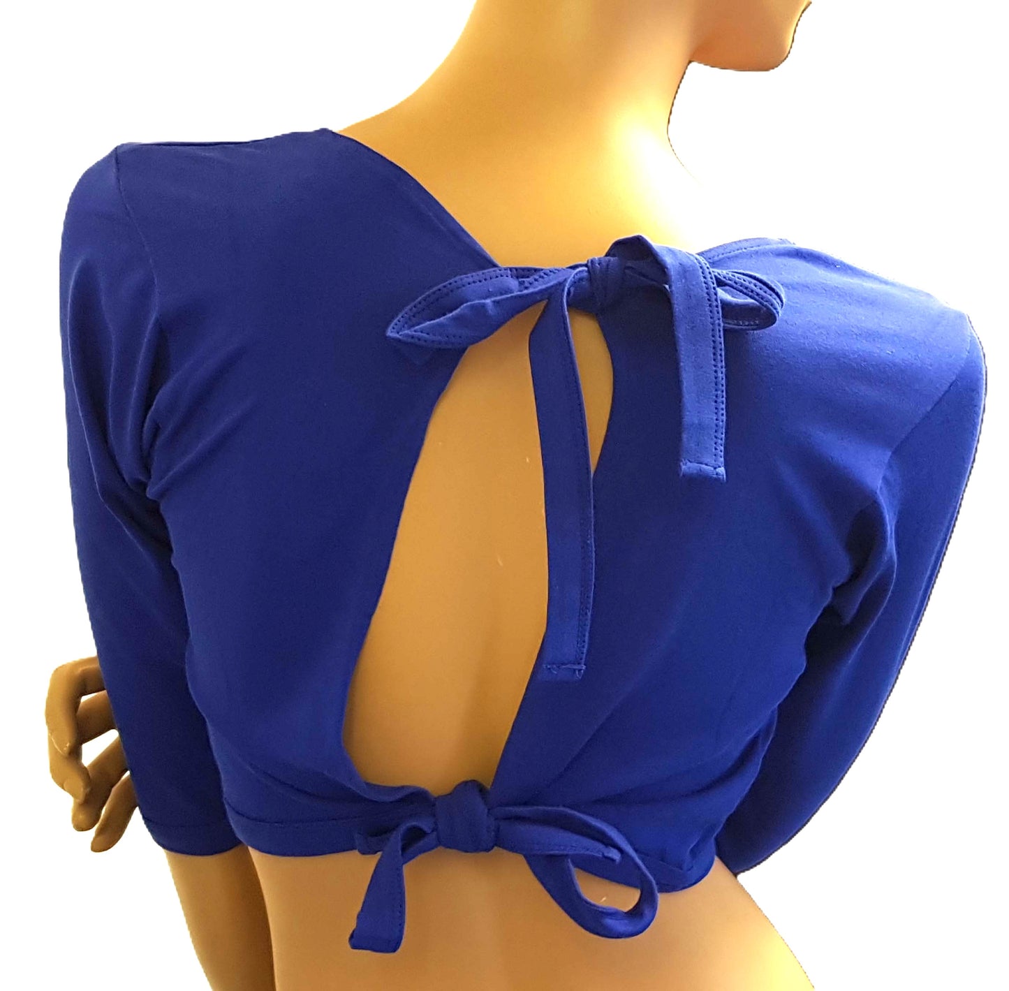 Top blue with open back L
