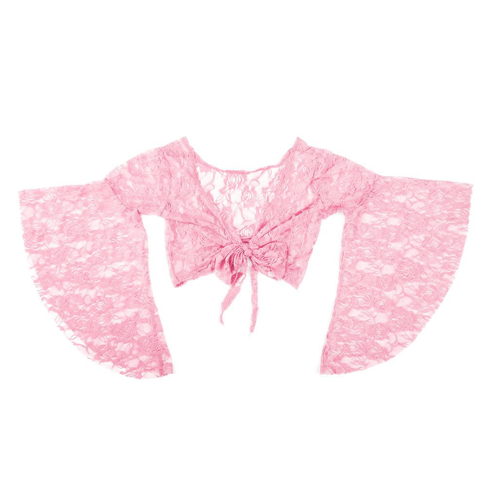 Top with lace in soft pink