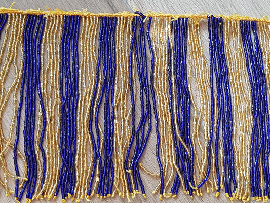 Beaded string with black/gold strands, DIY belly dance supplies 1