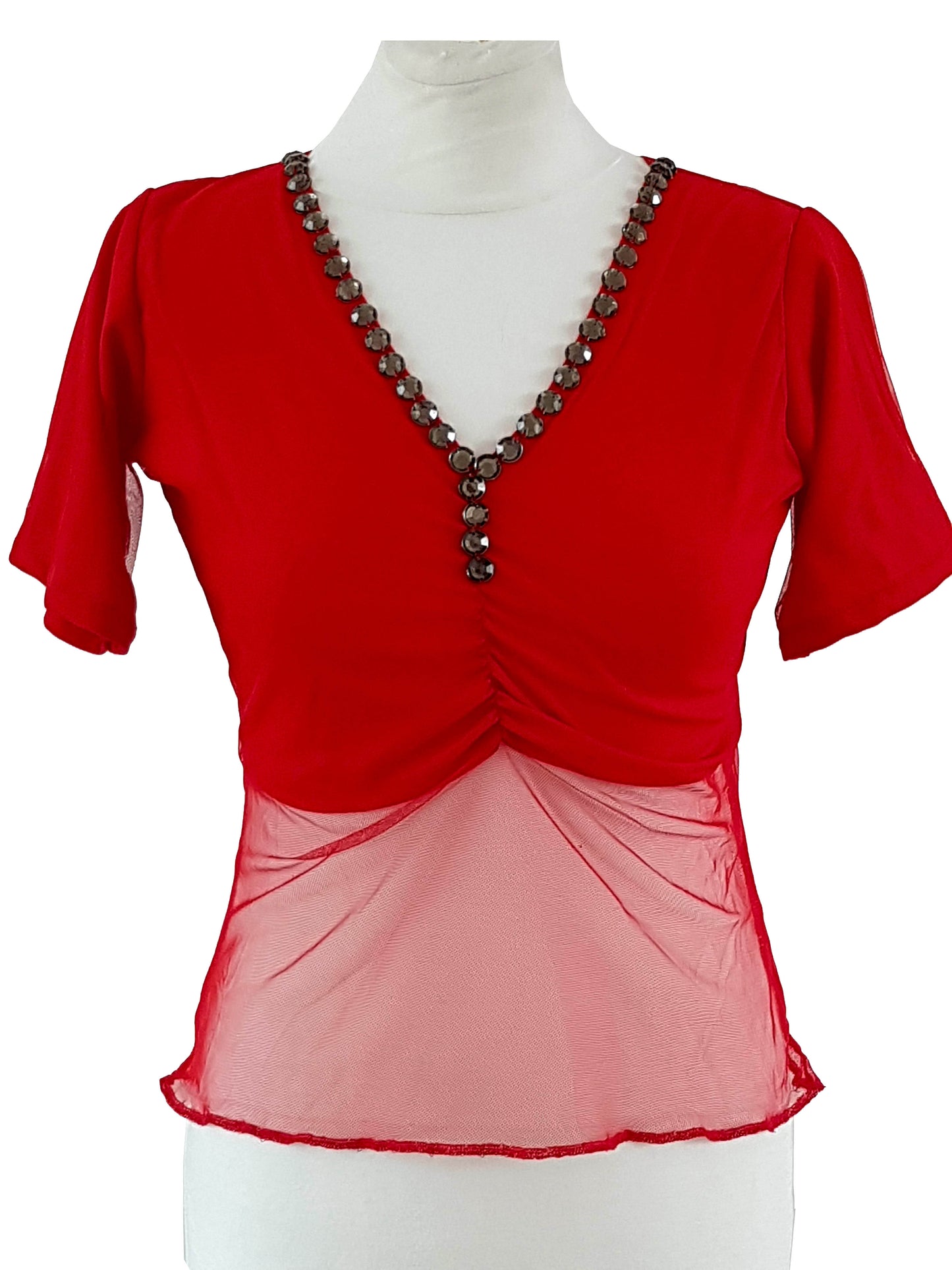 Jersey shirt with mesh fabric - Size S