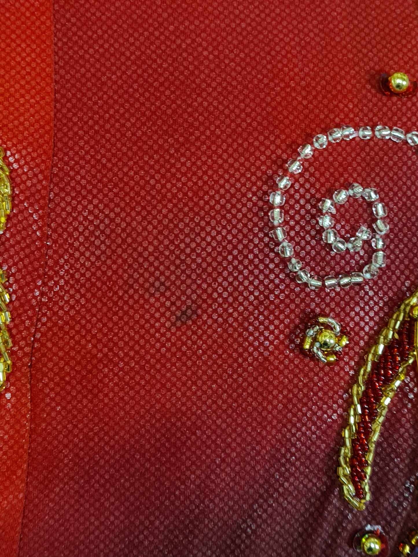One-piece belly dance dress with bra.