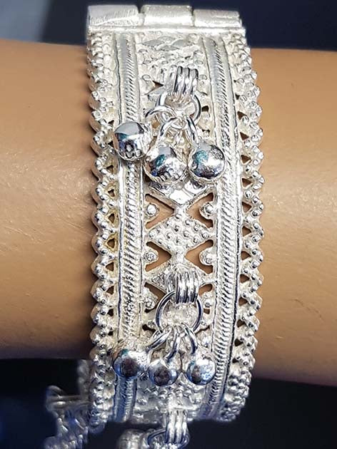 Silver india bracelet 