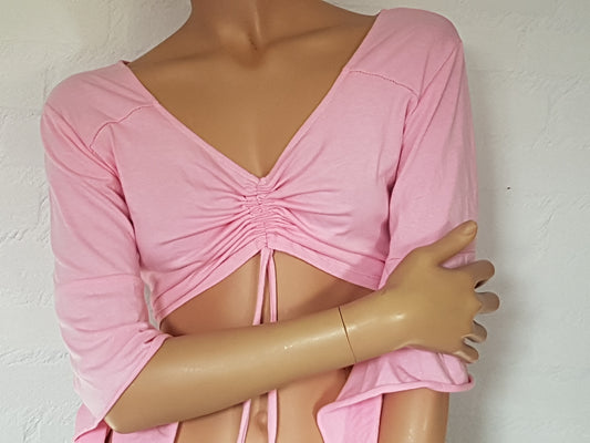 Belly-free training top in pink