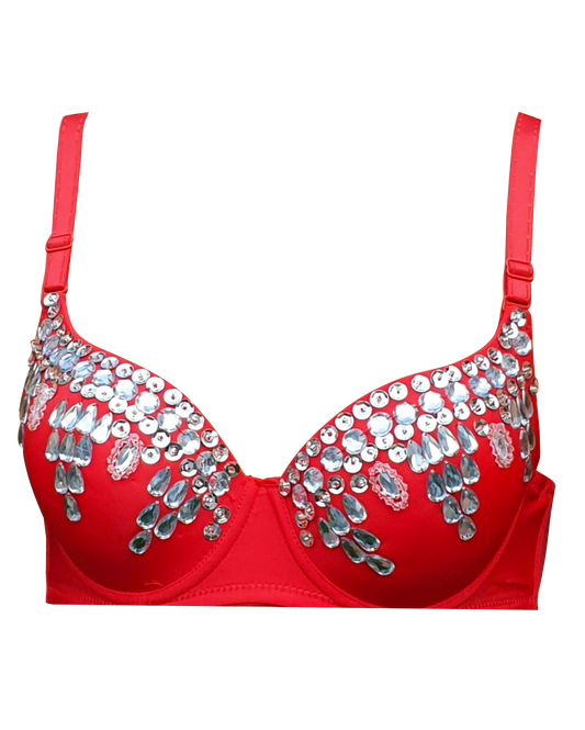 BH red with large glass stones,