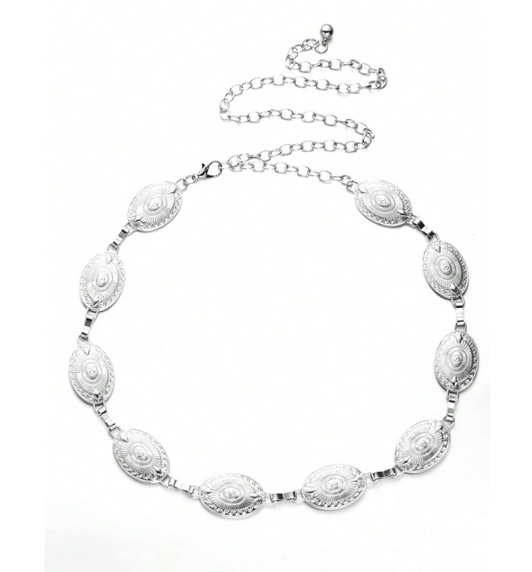 Belly chain / Hip chain adorned with oval decorations