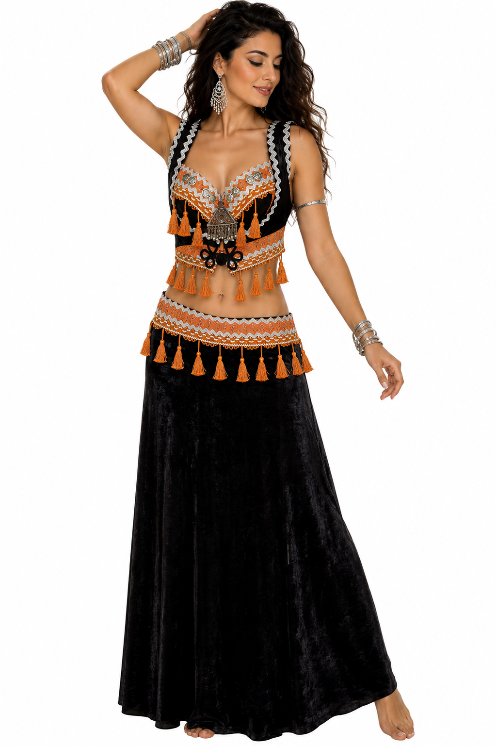 Buikdans Tribal belt BH en vestje