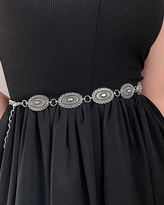 Belly chain / Hip chain adorned with oval decorations