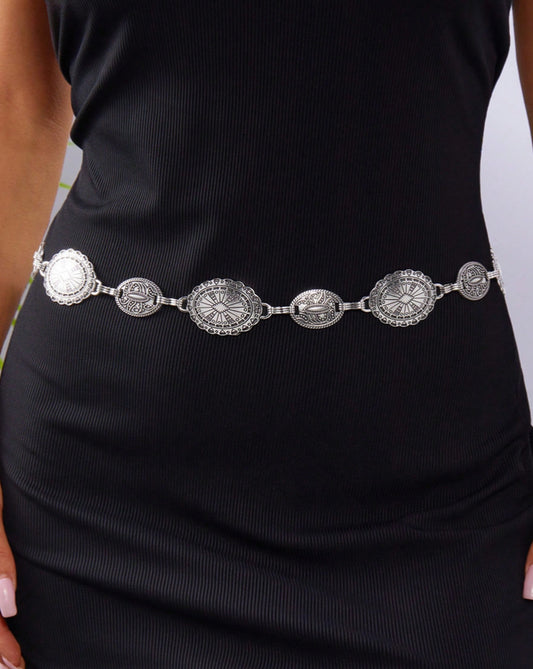 Belly chain / Hip chain adorned with oval decorations