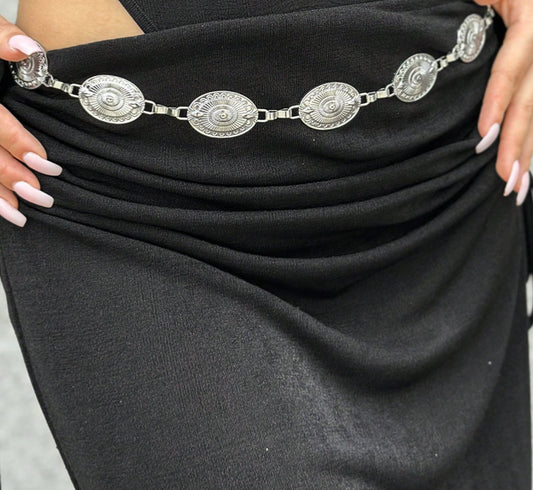 Belly chain / Hip chain adorned with oval decorations
