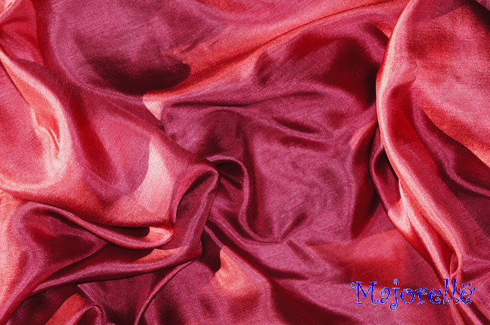 Silk veil in burgundy 100% silk