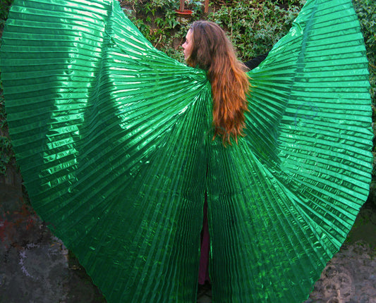 Isis Wings organza lame in green