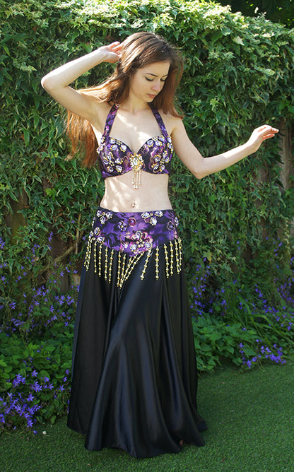 Belly dance costume Amani in lilac