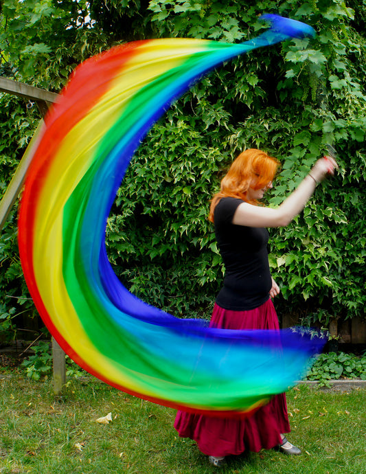 Belly dance Poi/Voi tie dye multi color