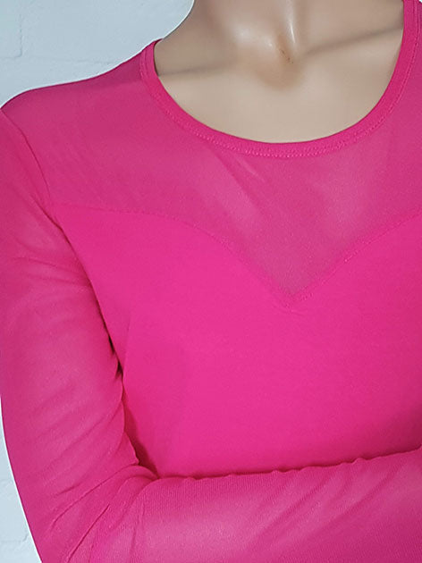Long sleeve body in fuchsia