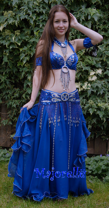 Belly dance costume 'Yasmine' in blue