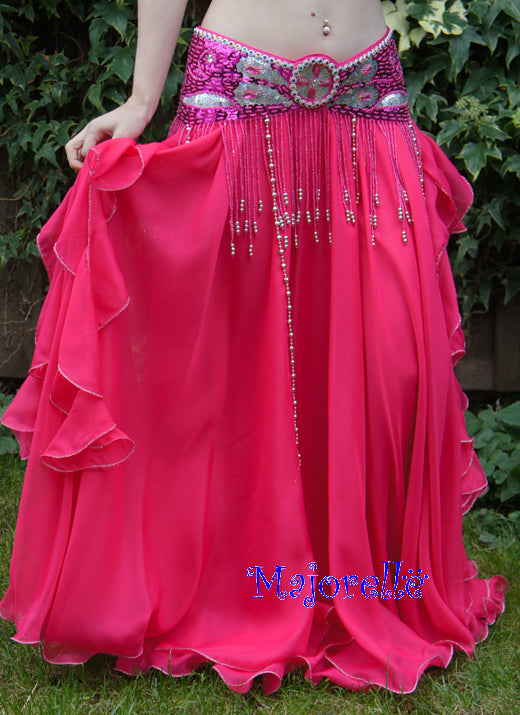 Belly dance costume belt 'Souad' in fuchsia