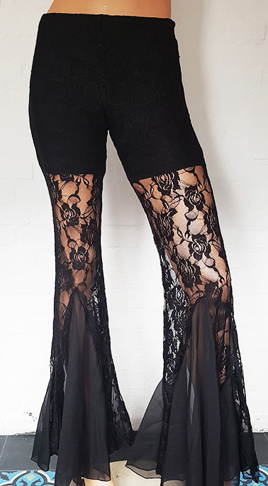 Tribal pants lace in black
