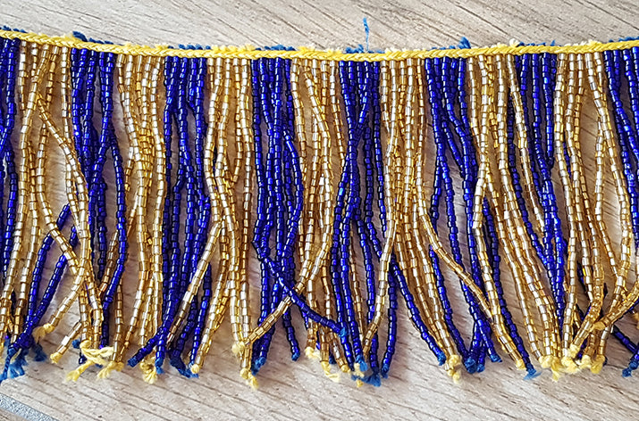 Beaded string with black/gold strands, DIY belly dance supplies 1