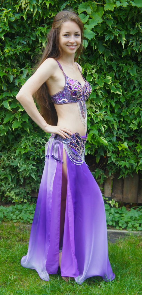 Belly dance costume 'Kyara' in purple