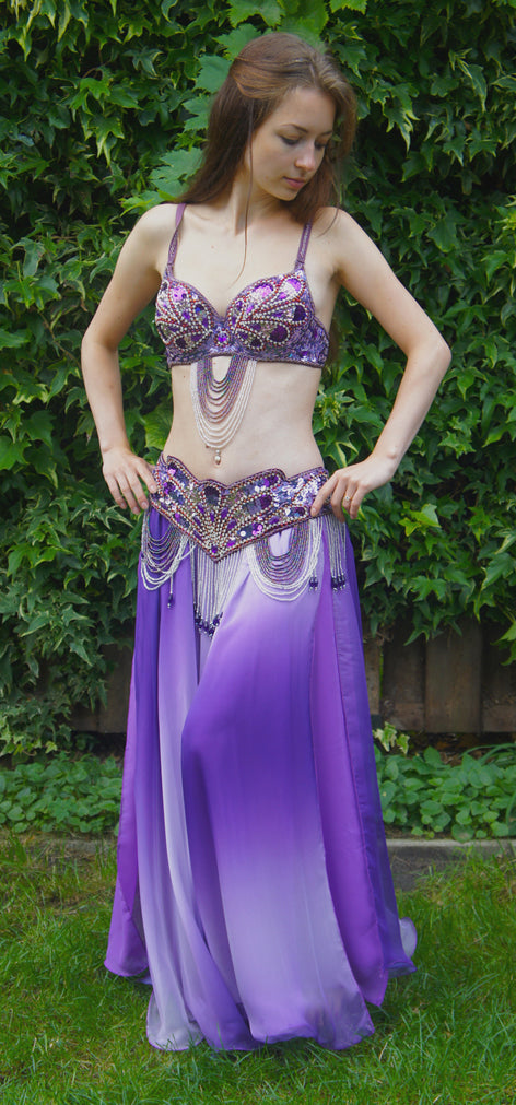 Belly dance costume 'Kyara' in purple