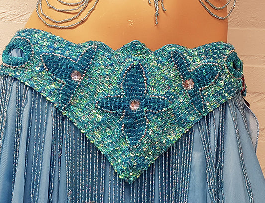 Costume belt from Dalal turquoise costume, beautifully decorated with many sequins