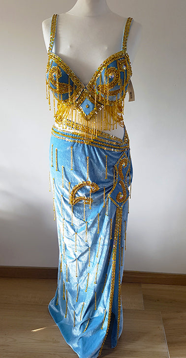 Belly dance costume Nora in light blue
