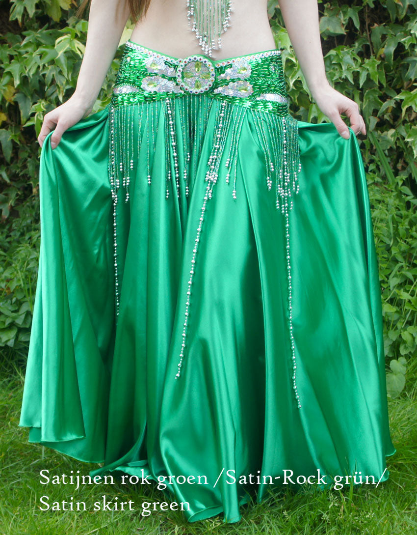 Buikdans belt 'Raja' in groen