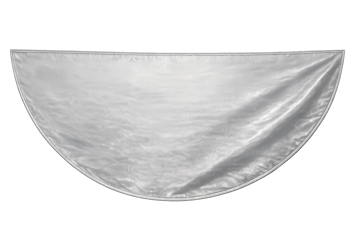 Semi-circular fabric or decorative fabric silver