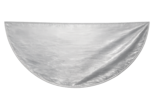 Halfronde stof of decoratie stof zilver