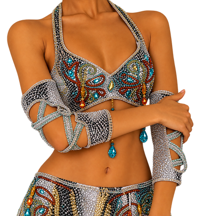 Beautiful costume with subtle reptile print from Sakkara