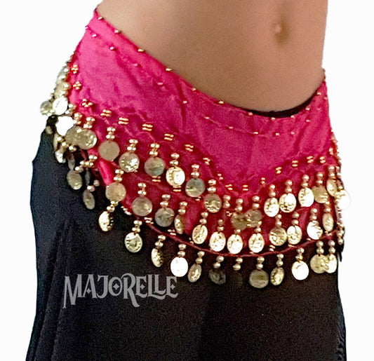 Hip scarf child fuchsia gold