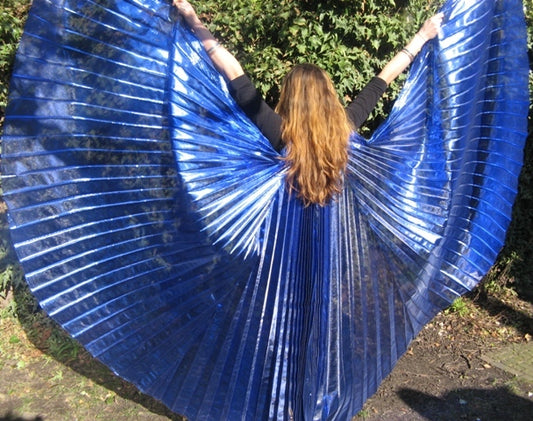 Isis Wings organza lamé in blue
