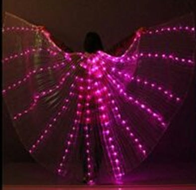 Isis Wings organza with fuchsia LED lights