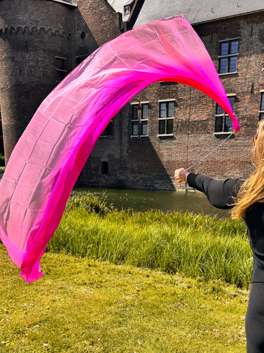 Belly dance Poi/Voi fuchsia white