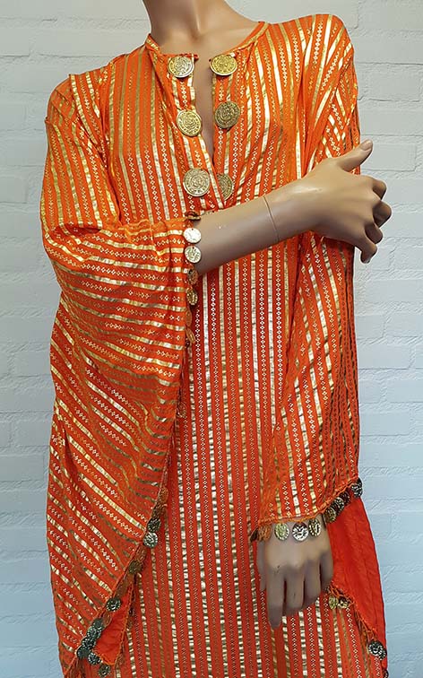 Nice Saidi/Baladi dress in orange/gold