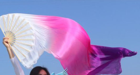 Silk fanveil - single right hand veil