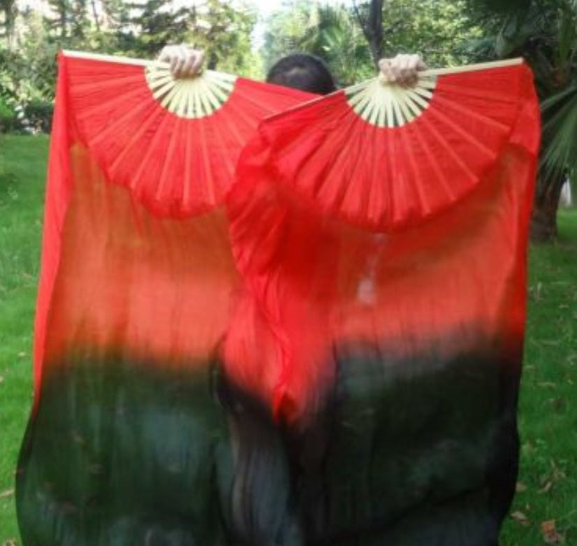 Silk fanveil - single right hand veil