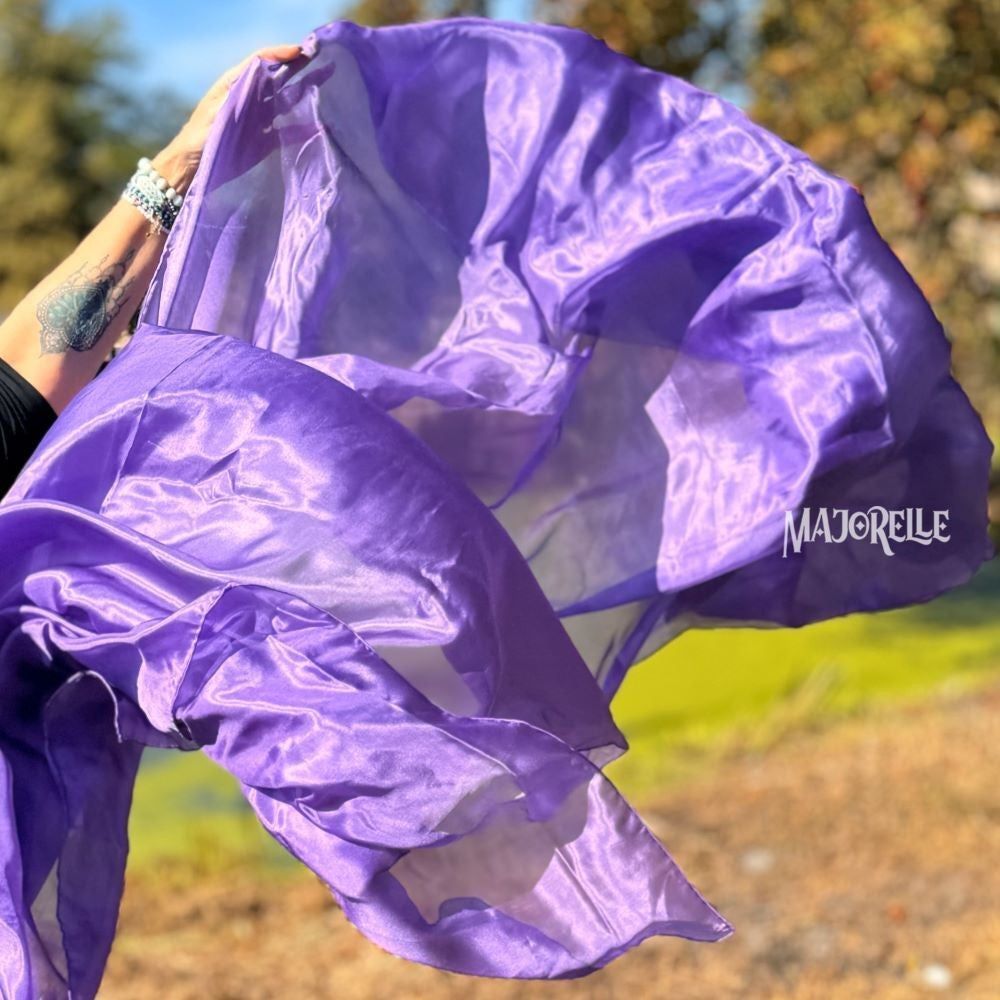 Silk veil in lavender 100% silk