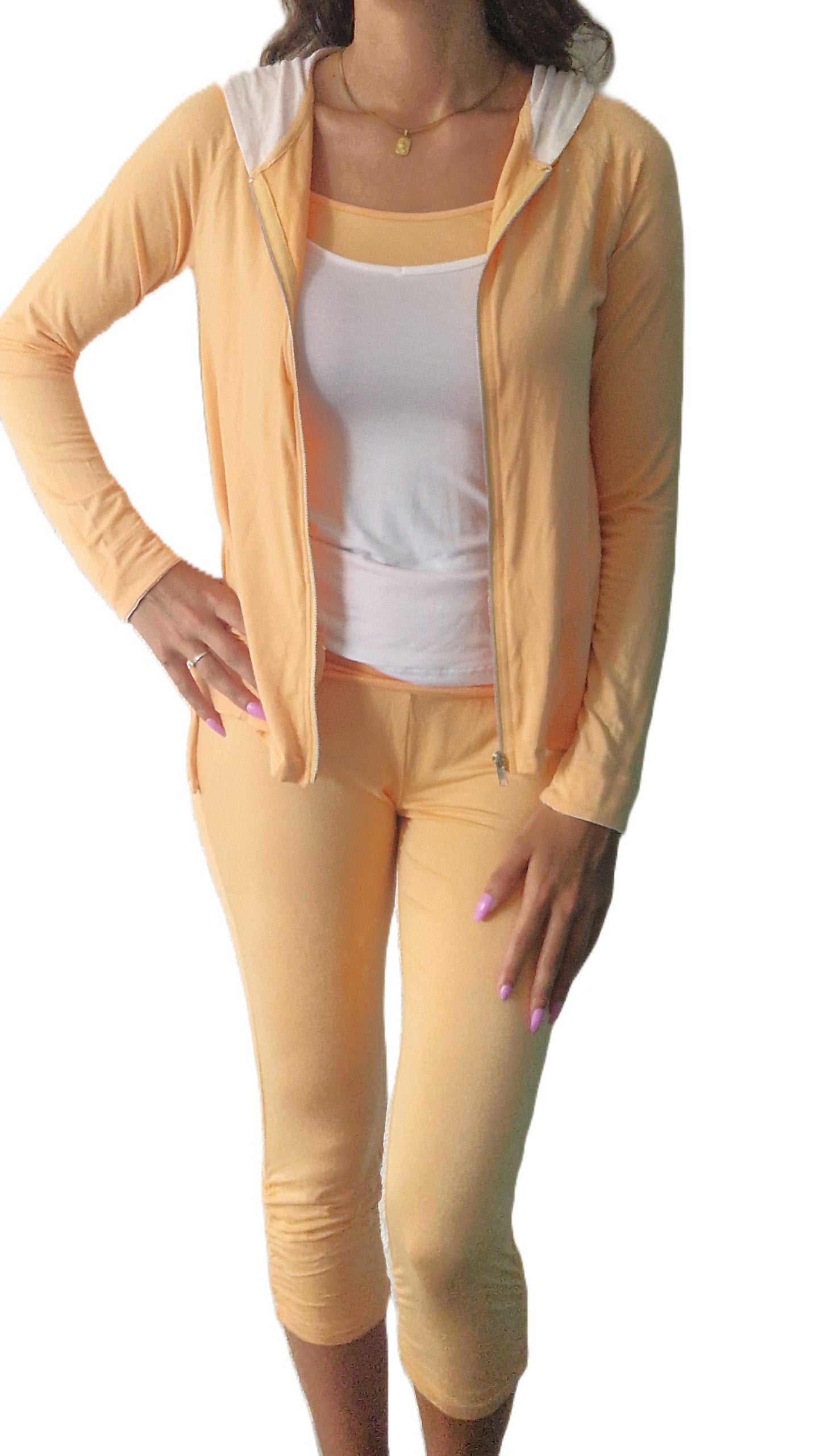 Yoga pants Boga peach. Made of 92% bamboo textile