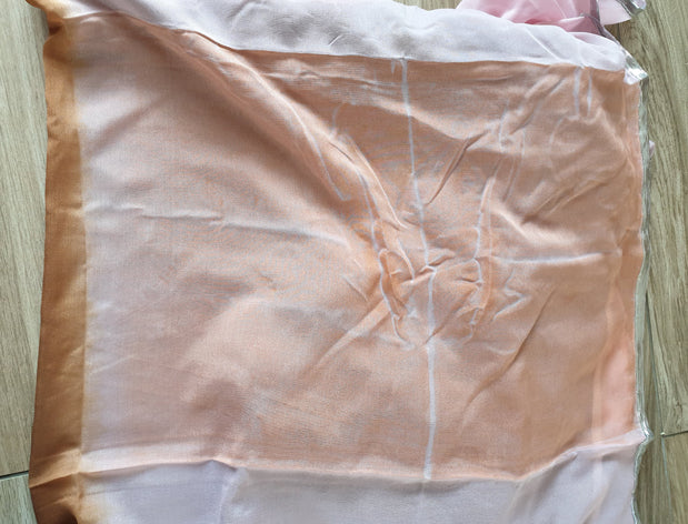 Chiffon veil in brown pink with gold edge 2nd choice