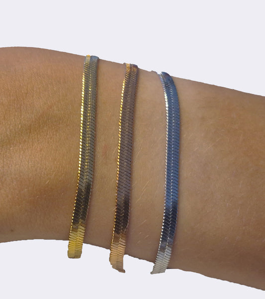 Stainless steel / Stainless steel Snake bracelet in rose gold