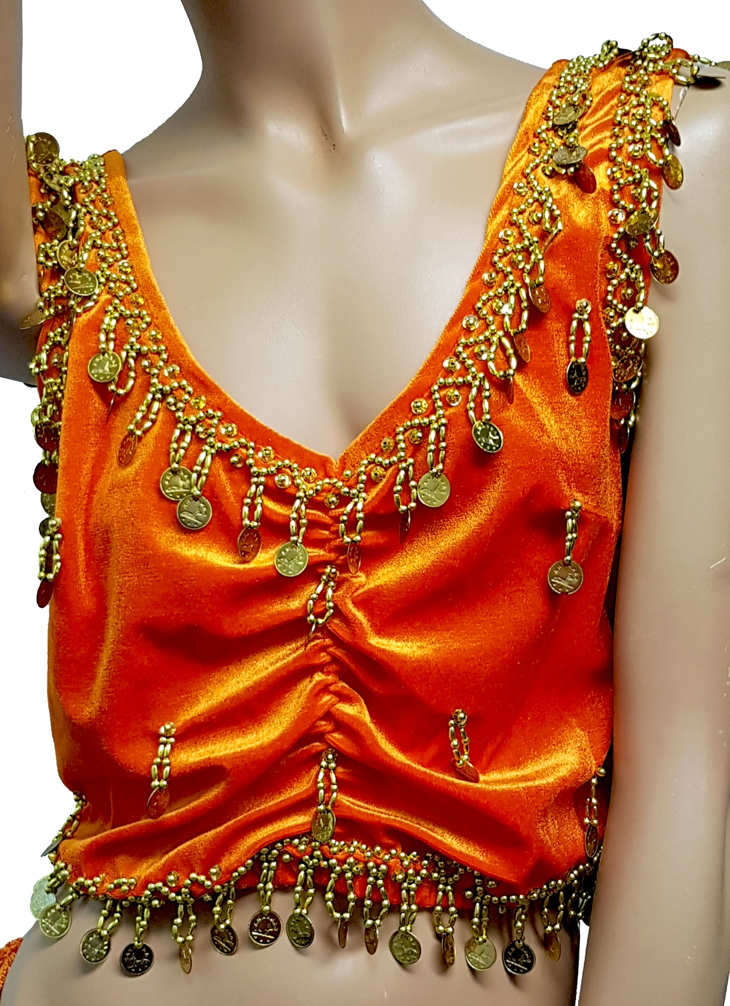Velvet top in orange