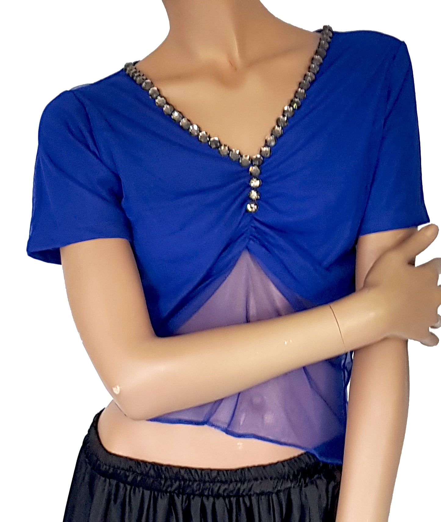 Jersey shirt with mesh fabric - Size S