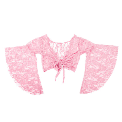 Top met kant in roze