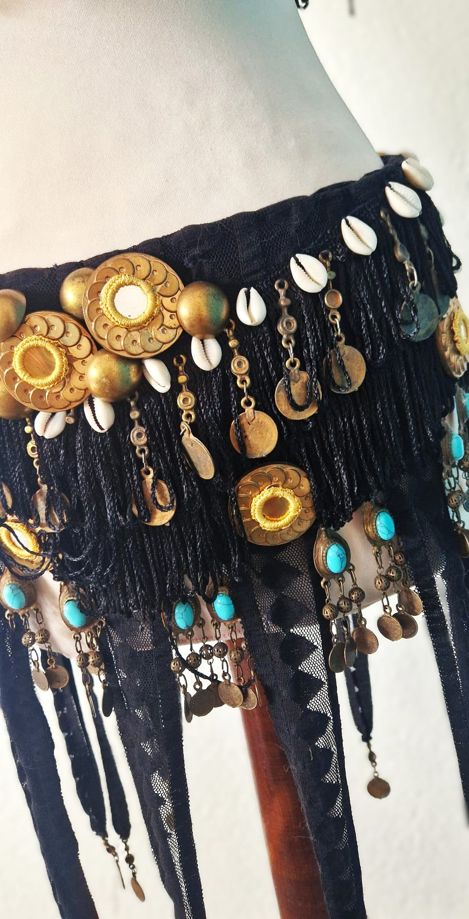 Heavy belly dance tribal belt and bra
