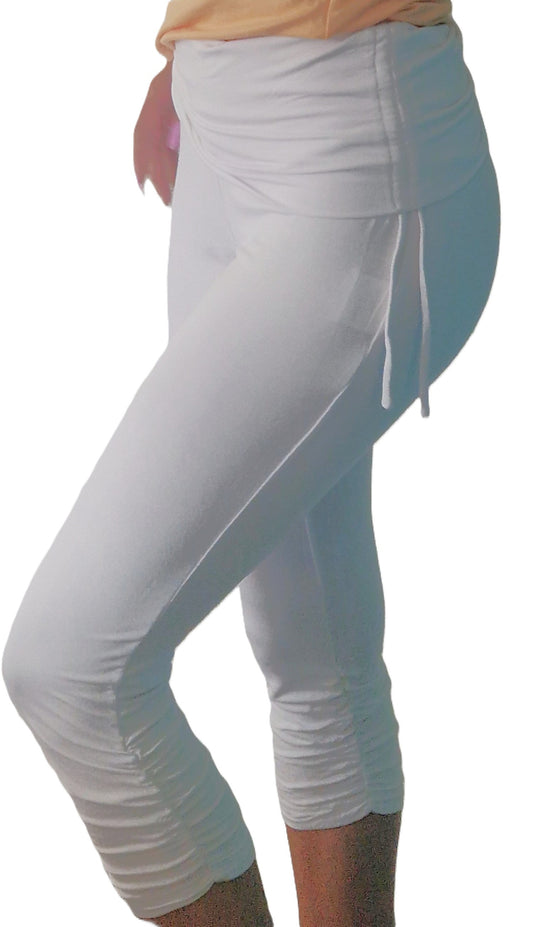 Yoga pants Boga white. Made of 92% bamboo textile