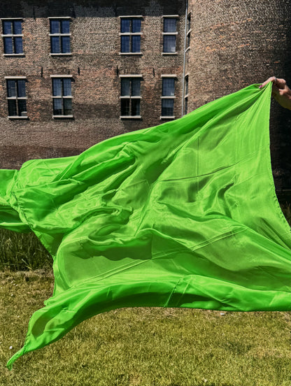 Zijden sluier in groen 100% zijde