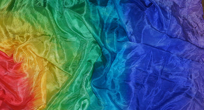 Zijde sluier halfrond tie dye Rainbow